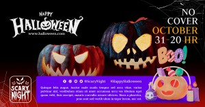 Banner lễ hội halloween file PSD mẫu MB365