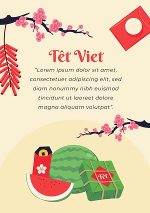 Thư chúc tết nguyên đán file vector mẫu OC516