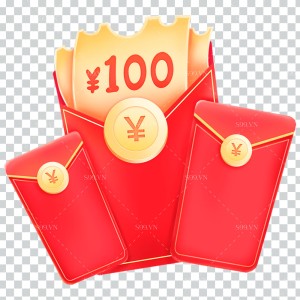 Hình ảnh phong bao voucher giảm giá file PNG mẫu VC94