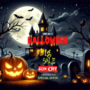 Poster lễ hội halloween file PSD mẫu MB312