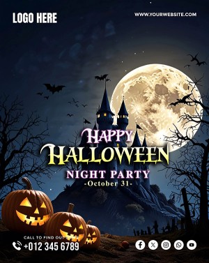 Poster lễ hội halloween file PSD - mẫu số 479