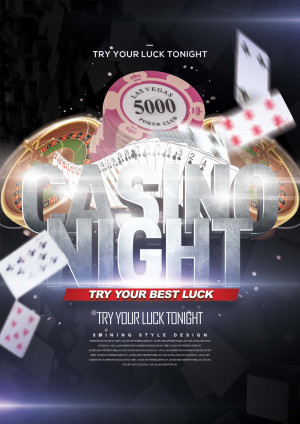 Poster trò chơi casino file PSD mẫu T59