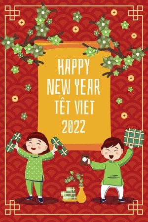 Poster mừng tết cổ truyền file vector mẫu 25R1051