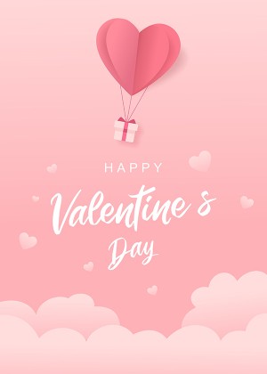 Poster ngày lễ tình nhân valentine file vector mẫu BV249