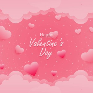 Banner valentine nền trái tim hồng file vector mẫu số 861