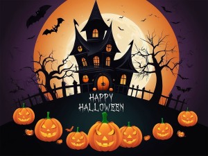 Background lễ hội halloween kinh dị file PSD mẫu MB216