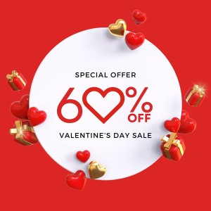 Banner giảm giá dịp valentine file vector mẫu số 512