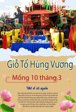 Poster mừng đại lễ giỗ tổ 10-3 mẫu 56 file AI