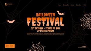 Banner lễ hội halloween file PSD mẫu MB412