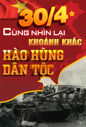 Poster kỉ niệm ngày giải phóng miền nam 30-4 mẫu 04 file AI