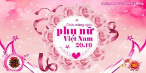 Banner mừng ngày Phụ nữ việt nam file CDR mẫu PN201