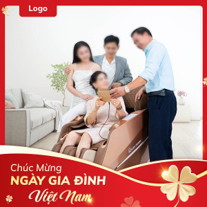 Banner quảng cáo ghế massage ngày gia đình Việt Nam file PSD - mẫu số 5260