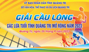 Backdrop giải cầu lông mẫu 25 file Corel