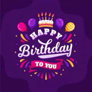 Bộ chữ typo happy birthday mềm mại cách điệu file EPS và AI mẫu K144