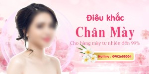 Banner quảng cáo dịch vụ làm lông mày tại spa file PSD mẫu KF66