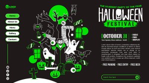 Banner lễ hội halloween file PSD mẫu MB438