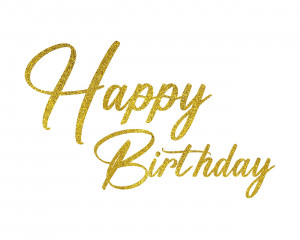 Bộ chữ typo happy birthday màu vàng gold file JPG mẫu K1