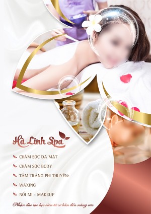 Poster quảng cáo dịch vụ spa file vector mẫu KF8