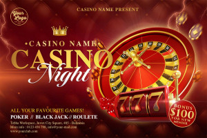 Banner trò chơi casino file PSD mẫu T24