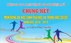 Backdrop trận chung kết bóng đá học sinh 35 file Corel