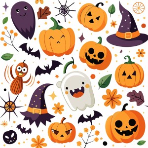 Hình minh họa bí ngô ma quái halloween file EPS - mẫu số 424