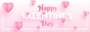 Banner ngày valentine nền hồng trái tim file vector mẫu số 866