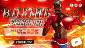 Banner võ sĩ thi đấu boxing A33 file PSD