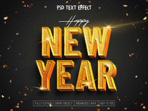 Hiệu ứng text gold file PSD mẫu HU122