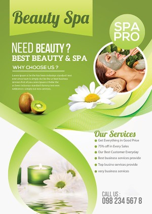 Poster dịch vụ spa file PSD mẫu KF14