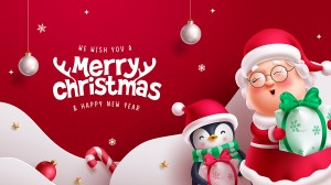 Banner ông già noel lễ giáng sinh file vector mẫu BN164