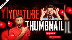 Ảnh thumb bìa kênh youtube chủ đề giải trí file PSD mẫu G36