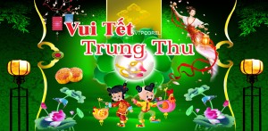 Background trung thu, trăng rằm cho trẻ nền màu xanh cho Corel