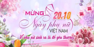 Banner mừng ngày Phụ nữ việt nam file CDR mẫu PN204