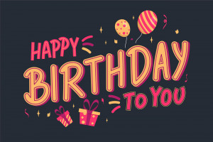 Bộ chữ typo happy birthday file EPS và AI mẫu K18