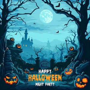 Poster lễ hội halloween file PSD mẫu MB379