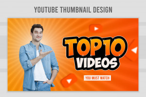 Ảnh thumb bìa youtube chủ đề giải trí file EPS và AI mẫu Y117