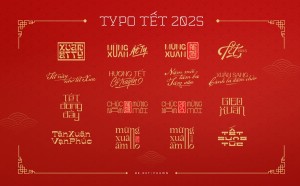 Bộ typo Tết Ất Tỵ 2025 file EPS và PSD