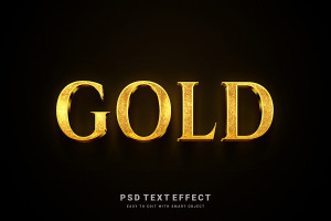 Hiệu ứng text gold file PSD mẫu HU347