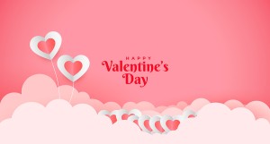 Banner ngày valentine nền hồng file vector mẫu số 557