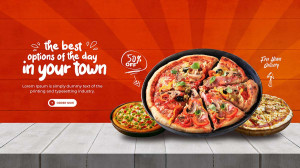 Banner quảng cáo Pizza thơm ngon P31 file PSD