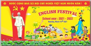 Backdrop lễ khai giảng file Corel - mẫu số 468