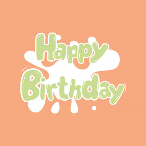 Bộ chữ typo happy birthday mềm mại file EPS và AI mẫu K188