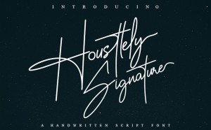 Font chữ ký viết tay dành cho thiệp mời SVN-Housttely Signature