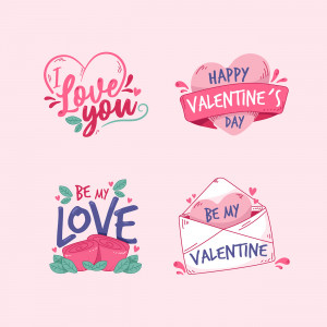 Ảnh minh họa valentine nền hồng file EPS