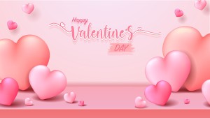 Banner valentine trái tim hồng ngọt ngào file vector mẫu số 119