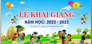 Banner lễ khai giảng file Corel - mẫu số 827