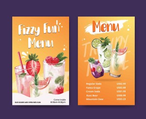 Menu đồ uống file vector mẫu số 383