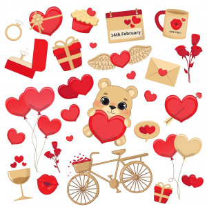 Ảnh minh họa đồ trang trí ngày Valentines P27 file EPS