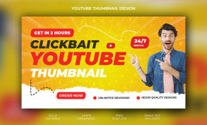 Ảnh thumb bìa youtube chủ đề vui nhộn file PSD mẫu Y73