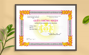 Mẫu giấy khen thưởng vinh danh học sinh giỏi File Corel 24